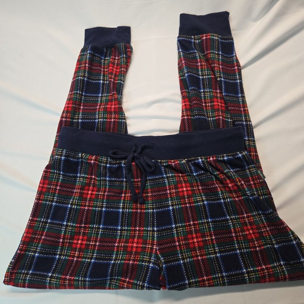 Eddie Bauer Womens Plaid Pajama Pants Red Green Blue M Flannel Cabincore Lounge